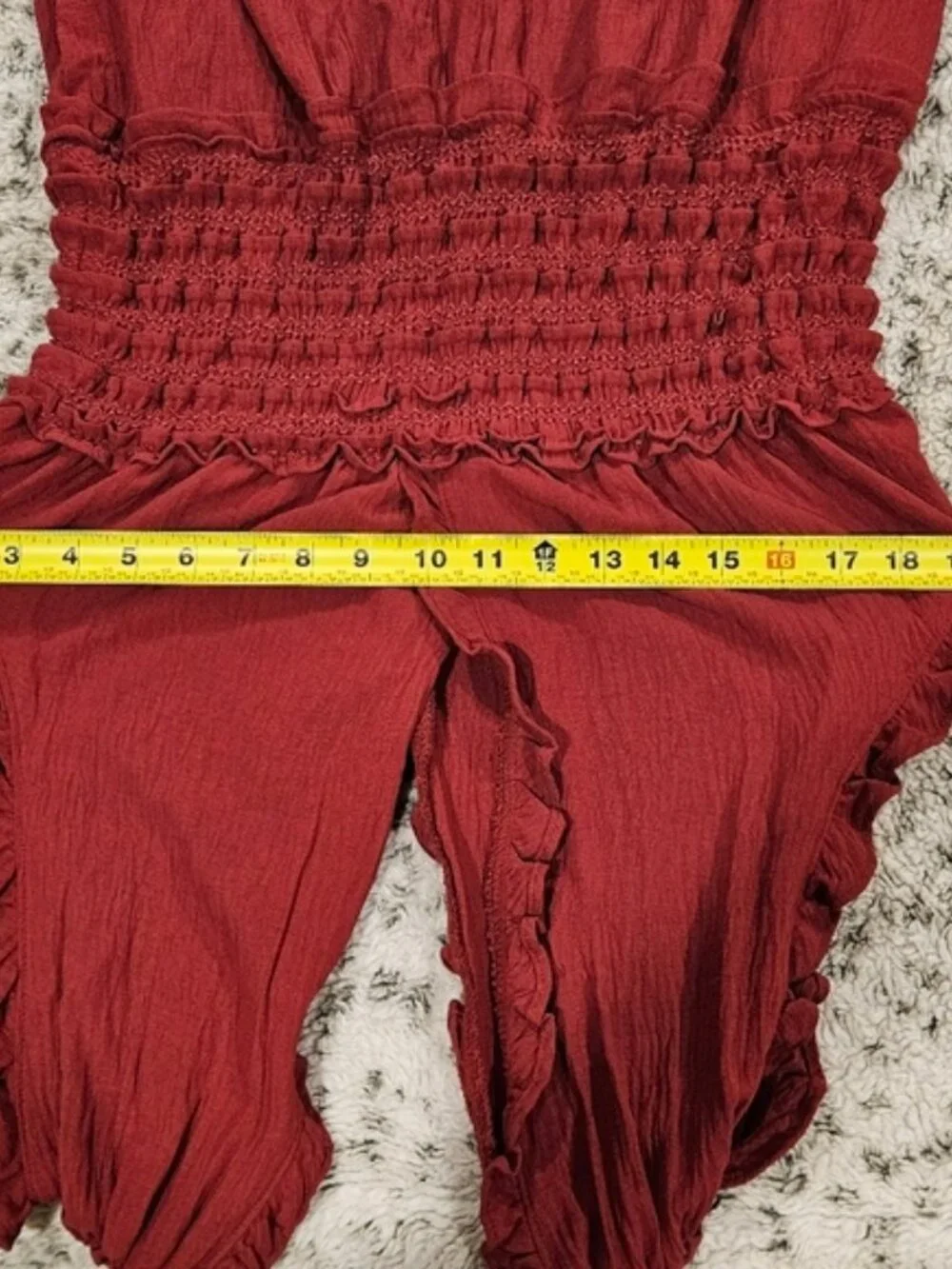 Max Studio Burgundy Sleeveless V‑Neck Jumpsuit - Picture 5 of 8